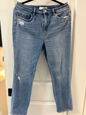 Flying Monkey Mid-Rise Light Blue Cropped Jeans